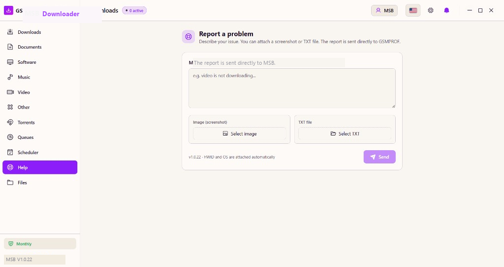 MSB Downloader — Help